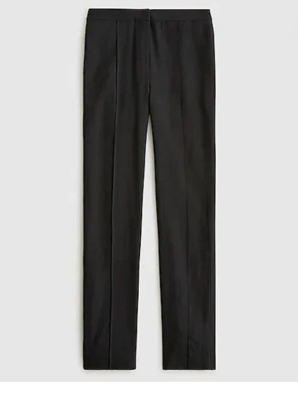 NWT J. Crew Petite High-Rise Crepe Trouser Size 0P in Black NWT